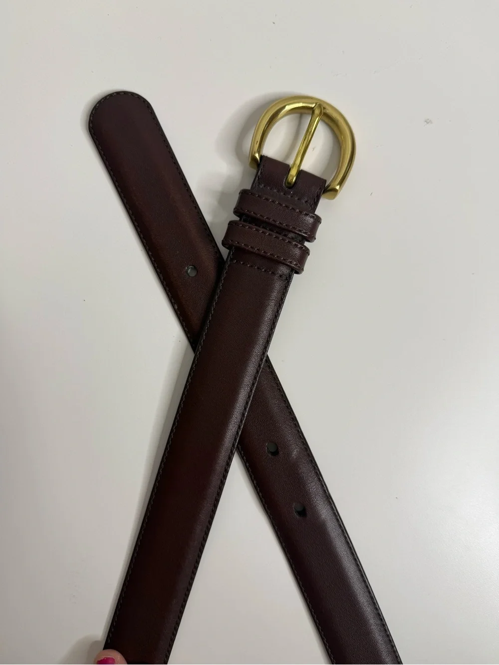 Coach Vintage Dark Brown Leather Belt Style 8400 Brass Buckle